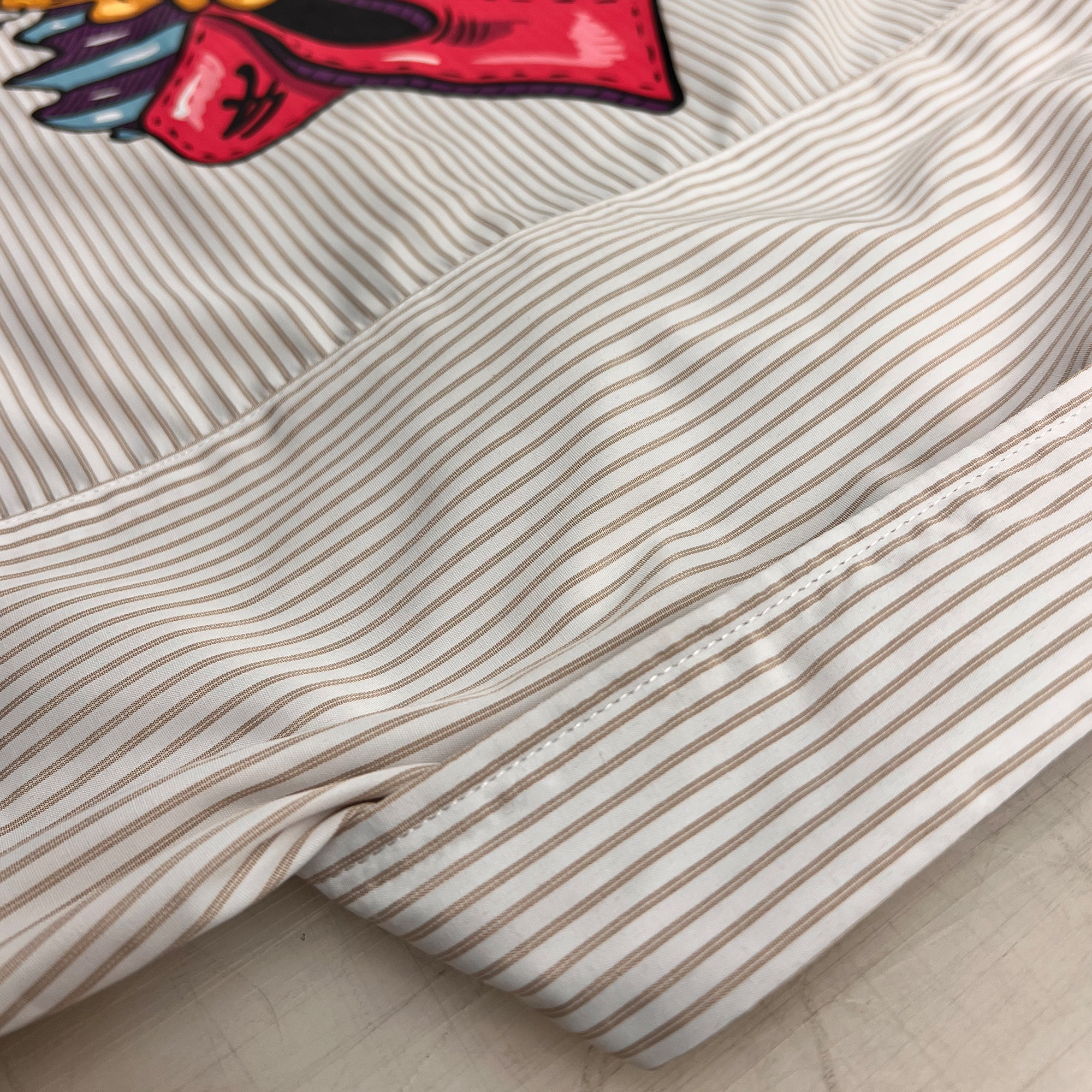 Brown Weird Dog Stripe Boxy Shirt