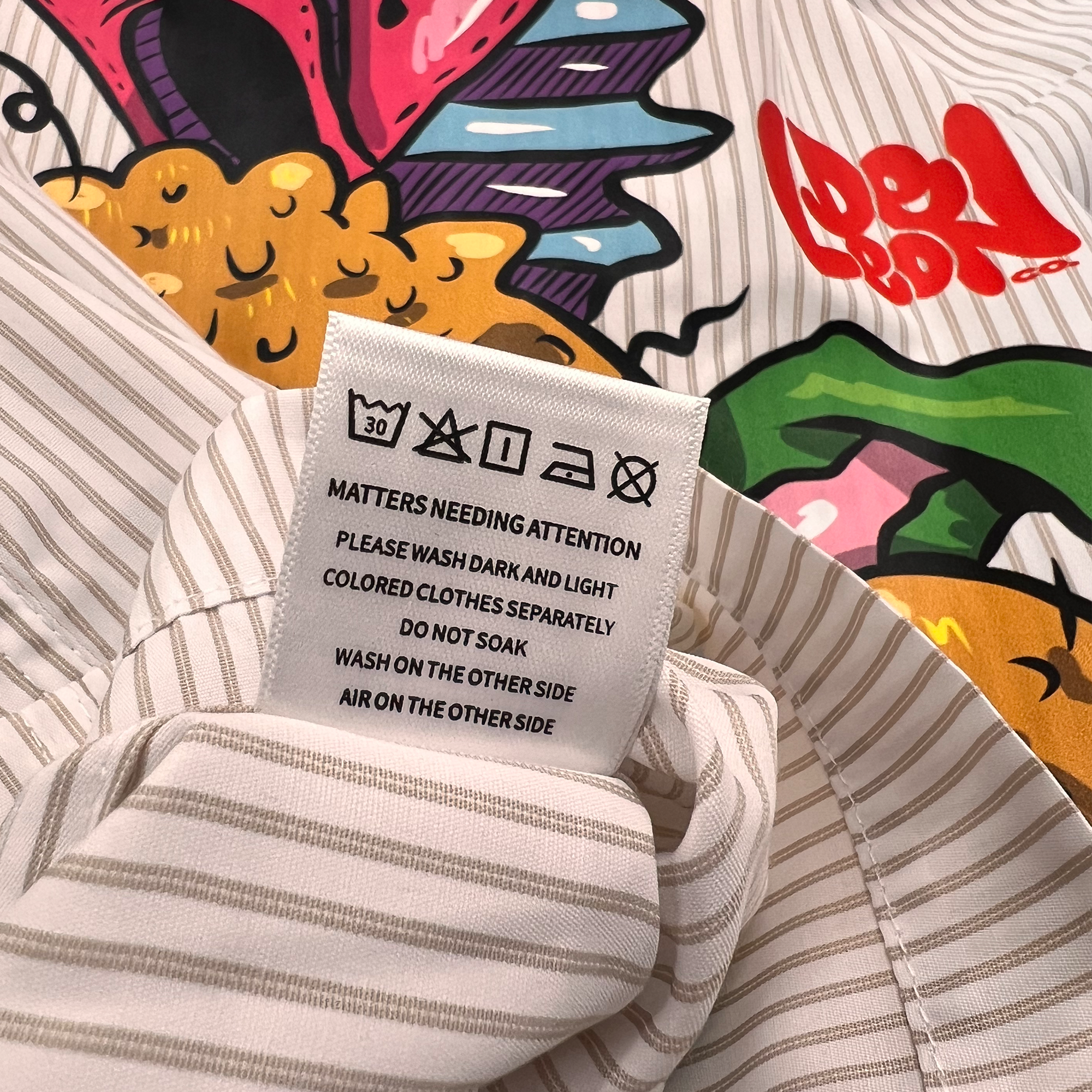 Brown Weird Dog Stripe Boxy Shirt