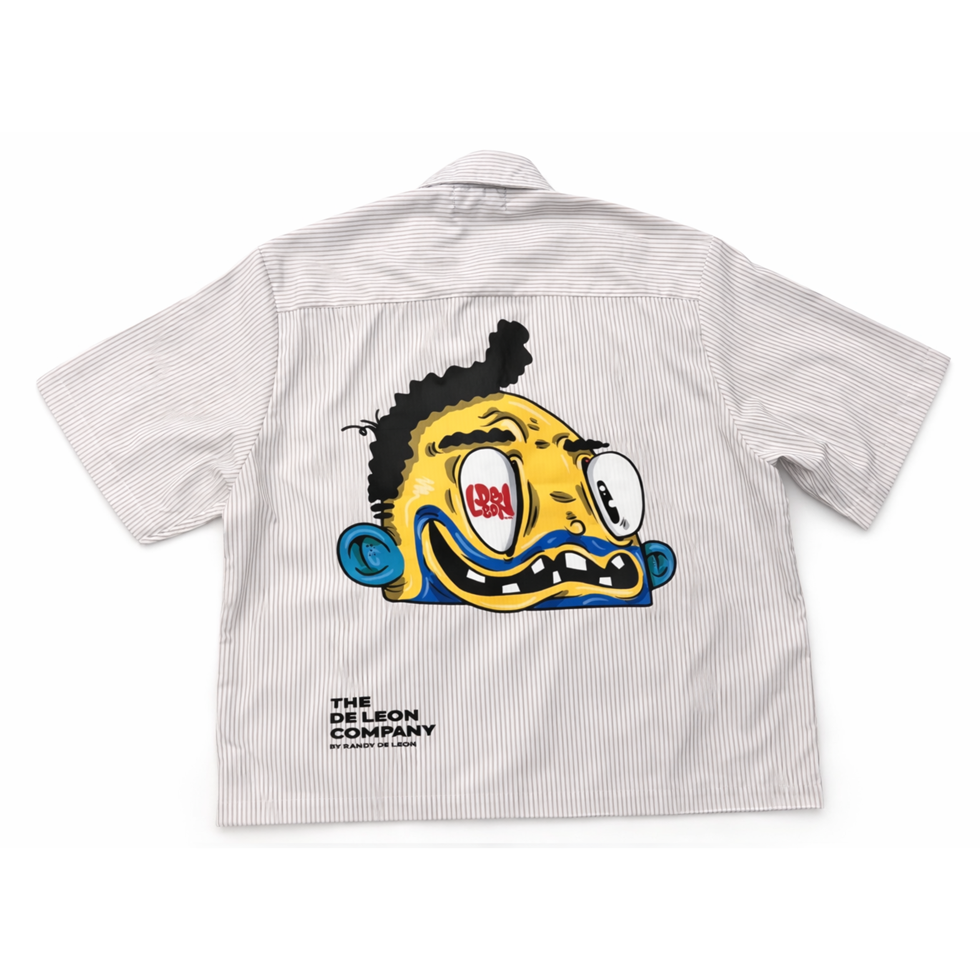 Crazy Face Stripe Boxy Shirt