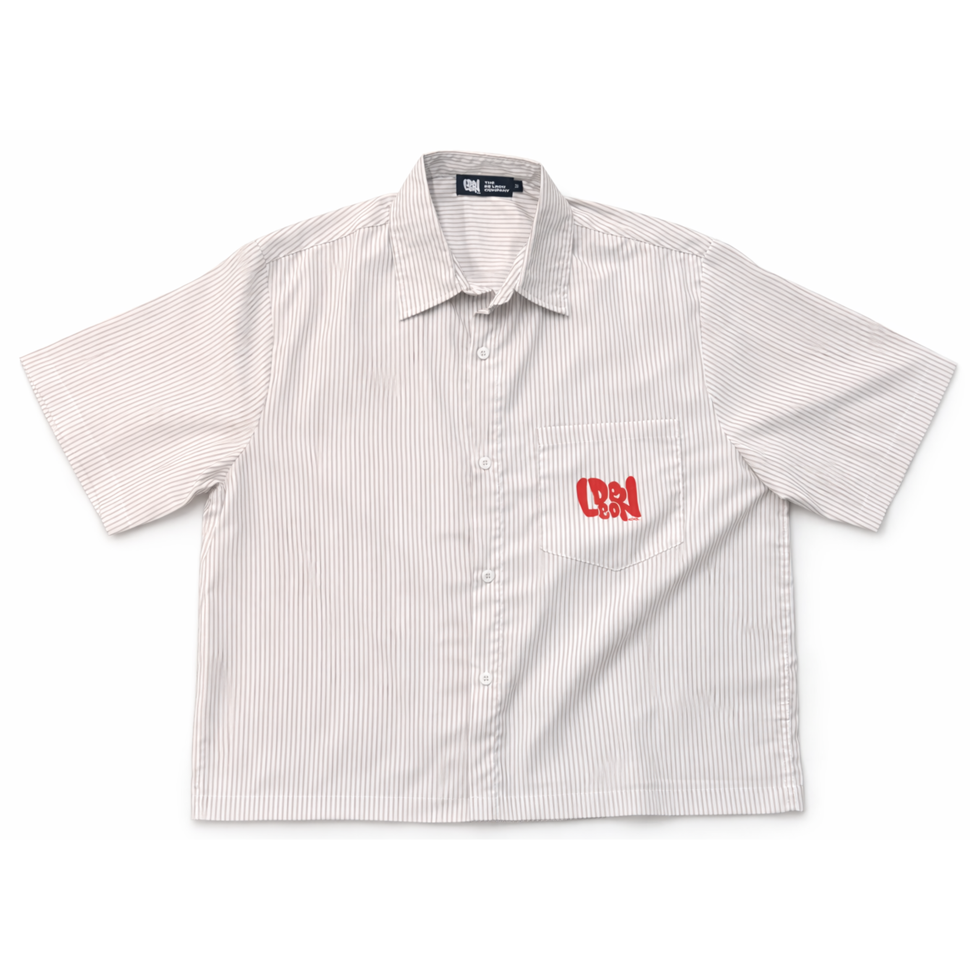 Brown Weird Dog Stripe Boxy Shirt