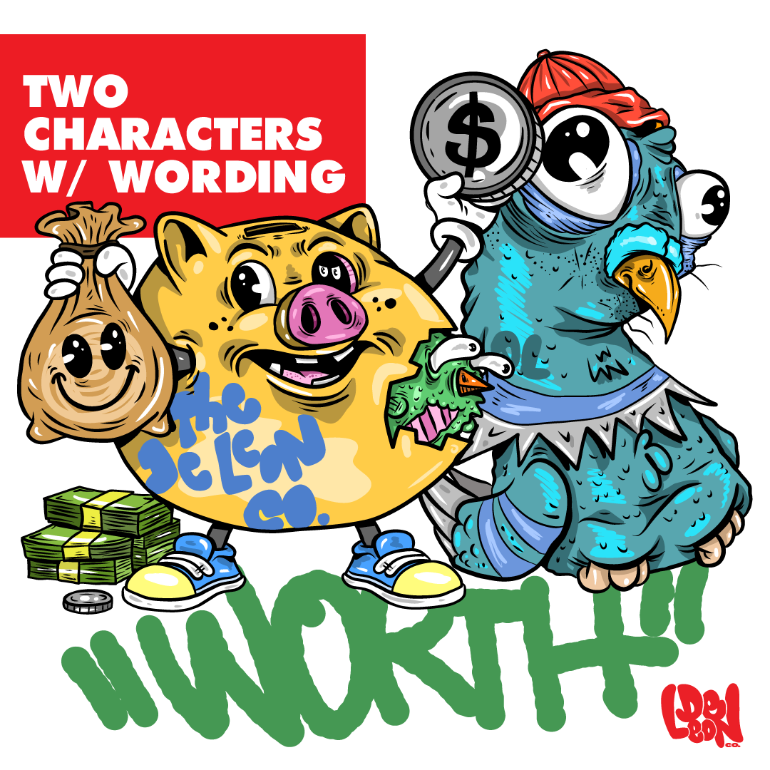 Two Characters w / Wording