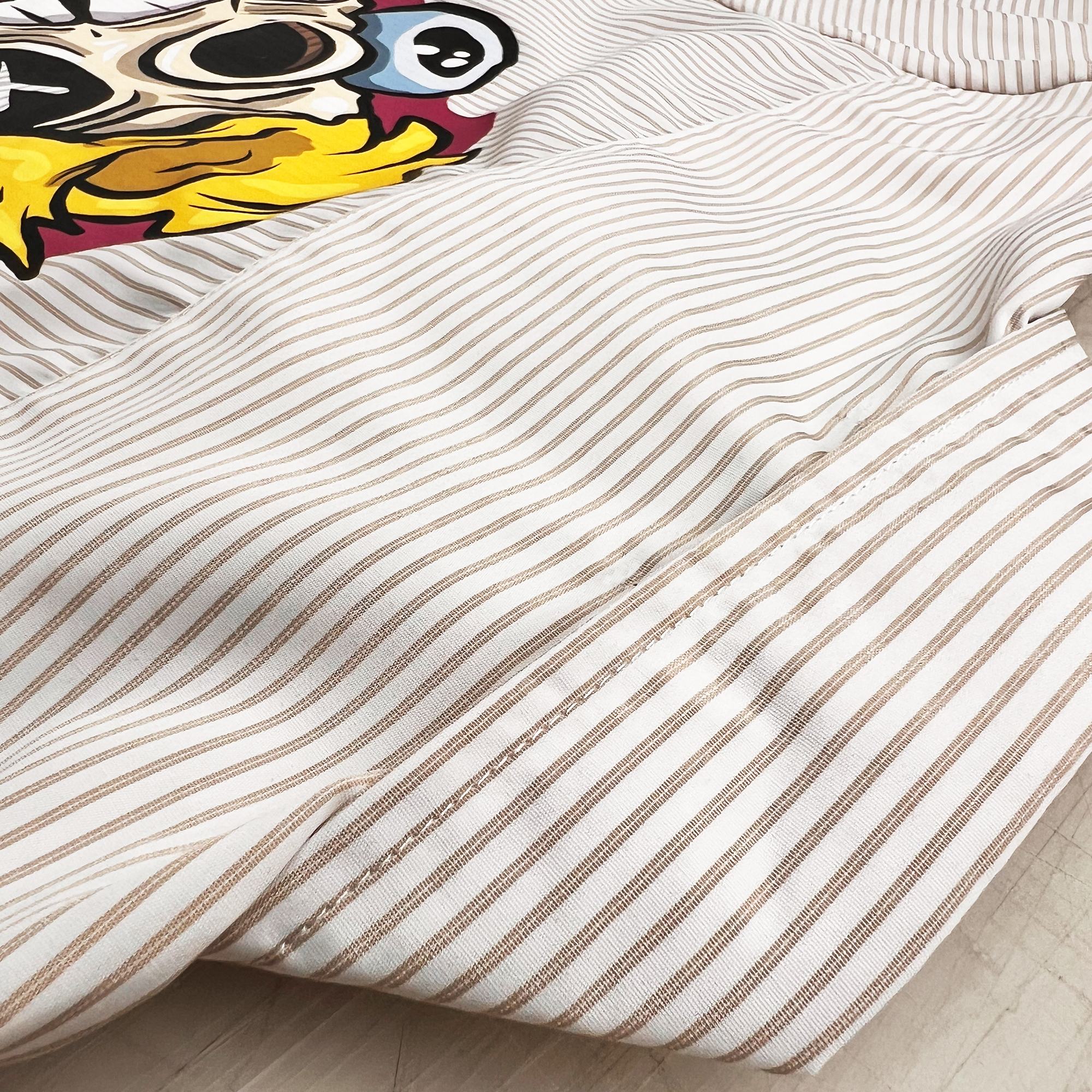 Skull Bear Stripe Boxy Shirt