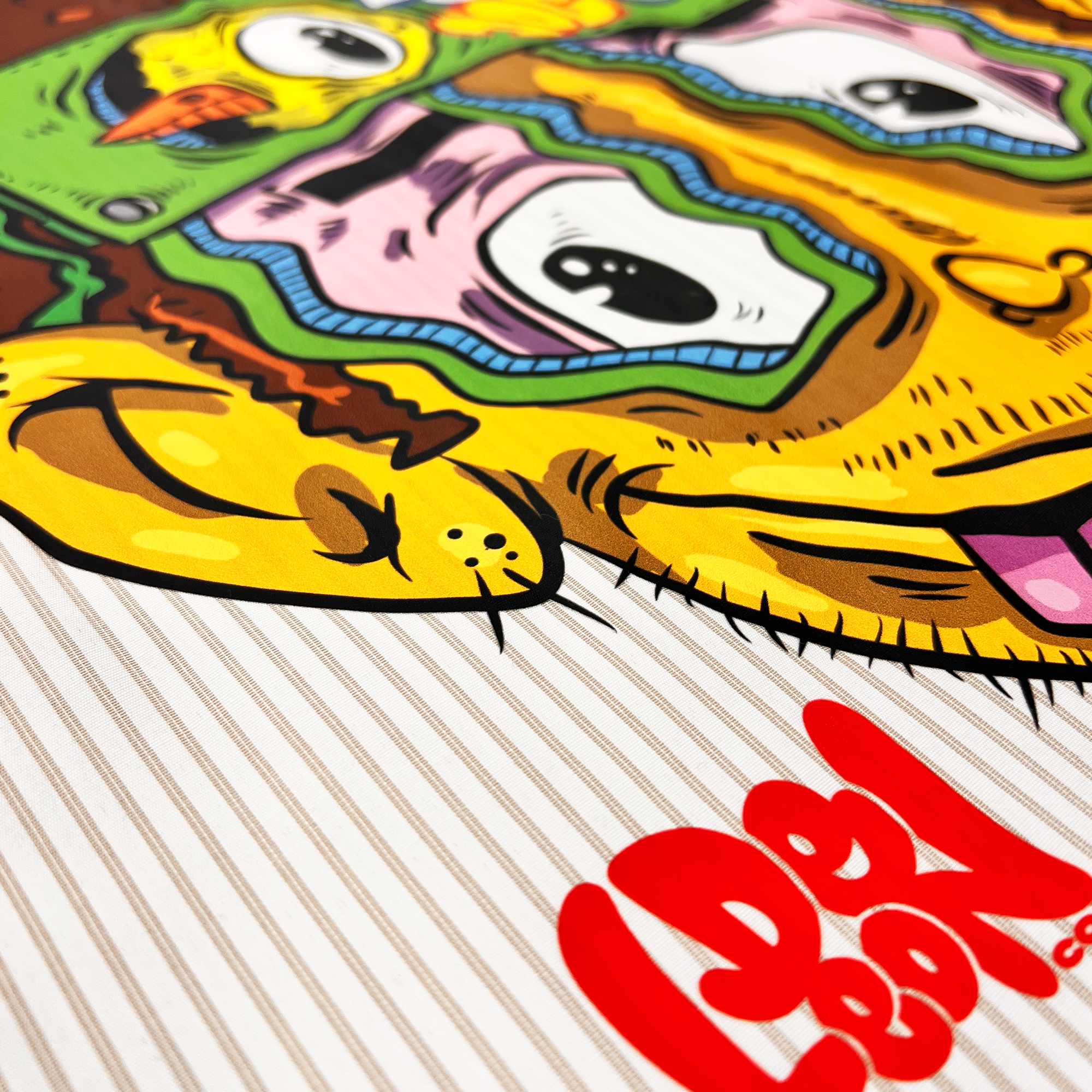 Graffiti Face Stripe Boxy Shirt